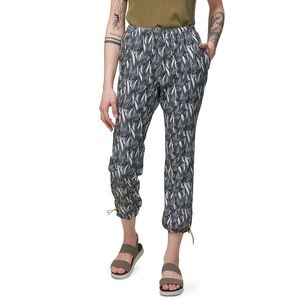 Kavu Black and White Leaf Print Pants